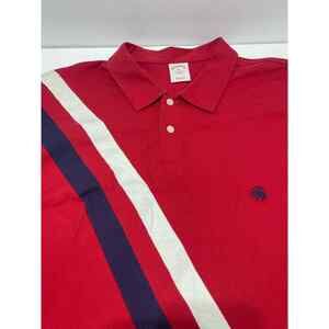 Brooks Brothers 346 Polo Red White Blue XXL